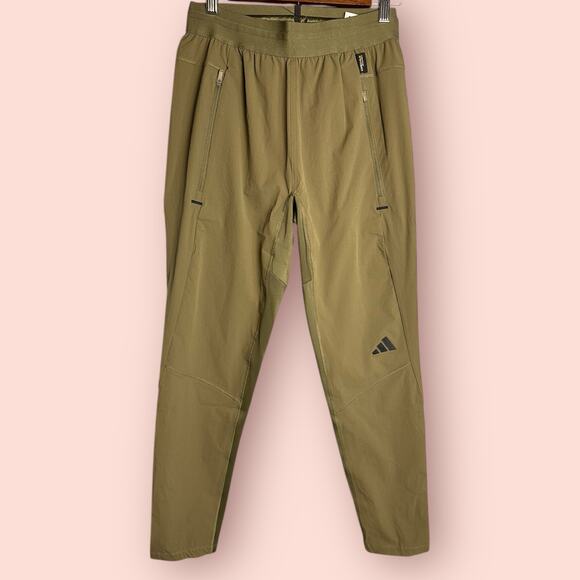 Men’s adidas D4T Cord Pants Olive Green Small New Slim Fit Sweatpants Workout - Picture 1 of 5